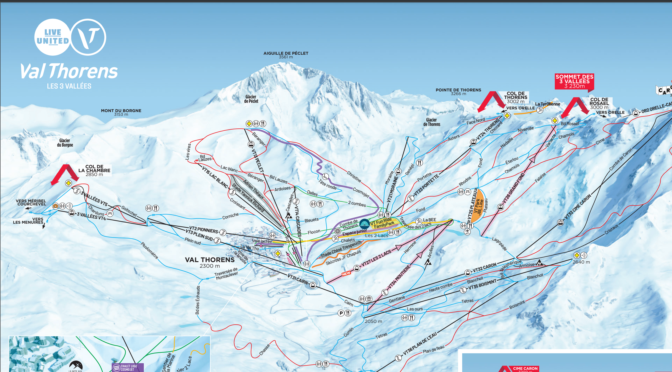 Карта курорта Val Thorens